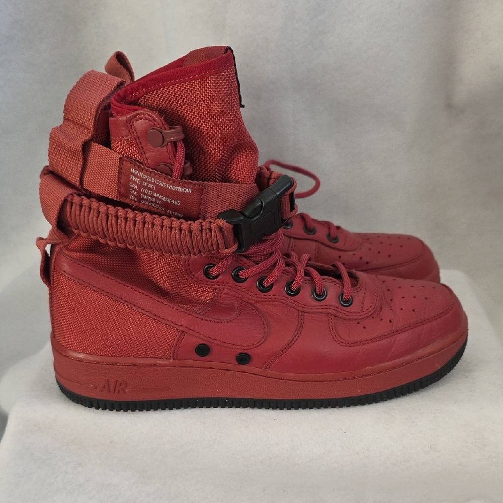 Nike Red SF AF1 High-Top Sneakers